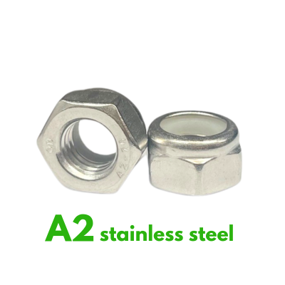 M3 A2 STAINLESS NYLOC NUTS DIN985 / ISO10511 