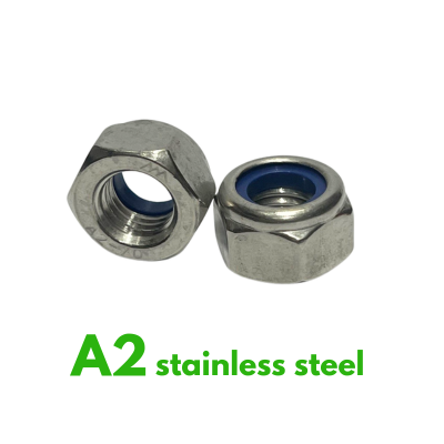 M10 A2 STAINLESS NYLOC NUTS DIN985 / ISO10511