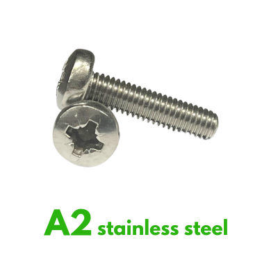 M2.5 X 6 A2 ST/ST POZI PAN M/C SCREWS DIN7985 / ISO7045